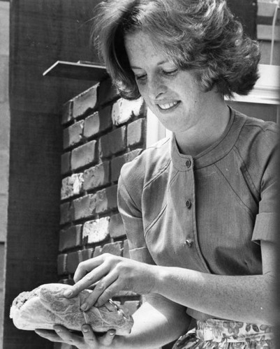 Susan stirs sauce as Polly unwraps ground beef