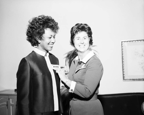 Rosalind Weiner Wyman and California Assemblywoman Yvonne Brathwaite Burke