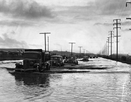 Flooded Slauson Avenue