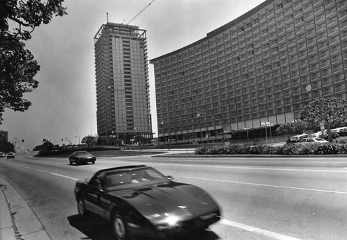 Century Plaza Hotel under construction