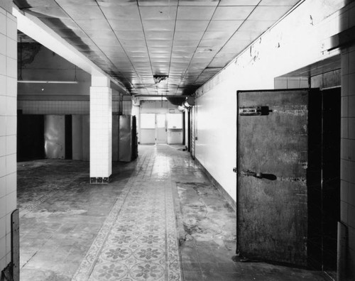 Ambassador Hotel kitchen, cold storage locker