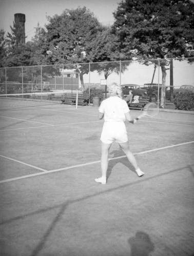 Tennis game in front of United Artists Studios