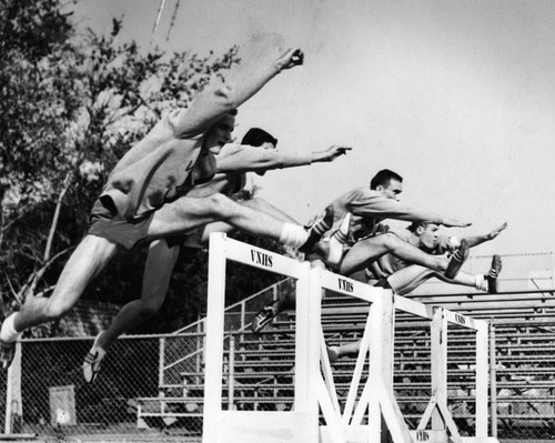 Up and over with Van Nuys hurdlers