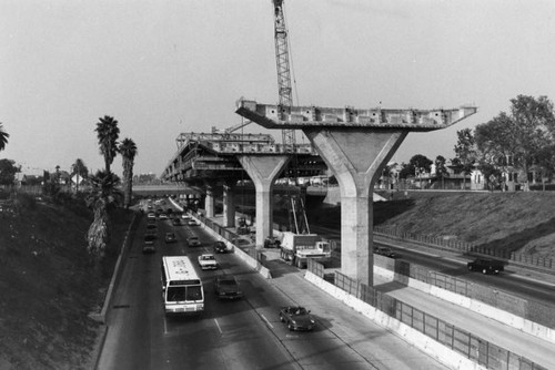 Double-decking the Harbor Freeway
