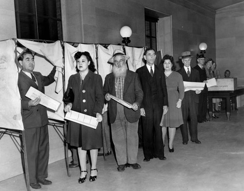 Line in polling place