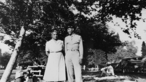 Soldier with his mother