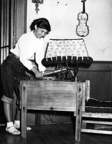 Early washing machine serves as planter