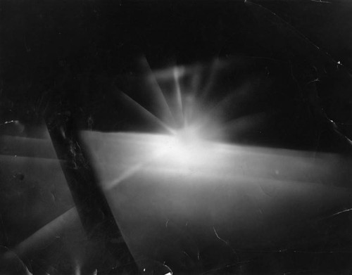 Bomb testing as seen from a plane