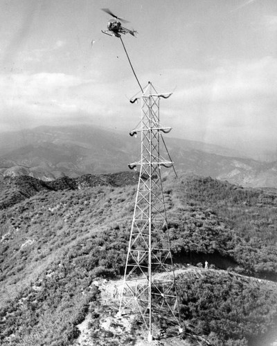 Aerial line stringing