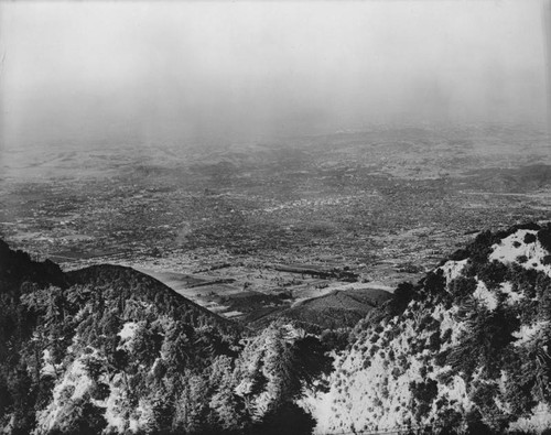 Panoramic view of Pasadena and adjoining cities