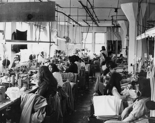 Inside a garment shop