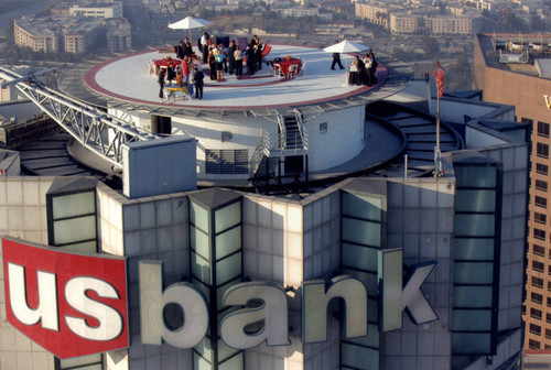 Rooftop party, U.S. Bank Tower