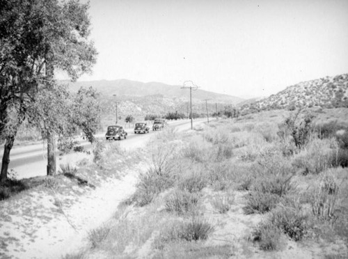 Driving through Mint Canyon