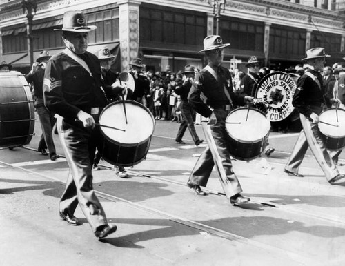 Armistice Day parade down Broadway