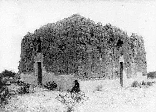 Ruin of adobe building