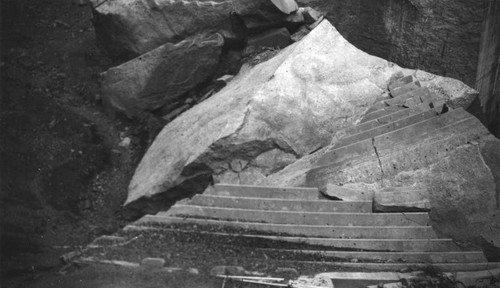 Large chunks of concrete, St. Francis Dam