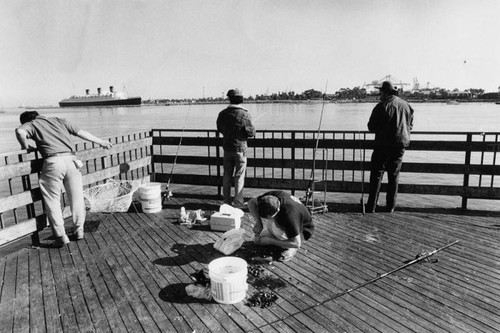 Fishing at mouth of river