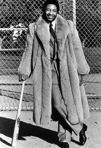 Ozzie Smith in a fur coat