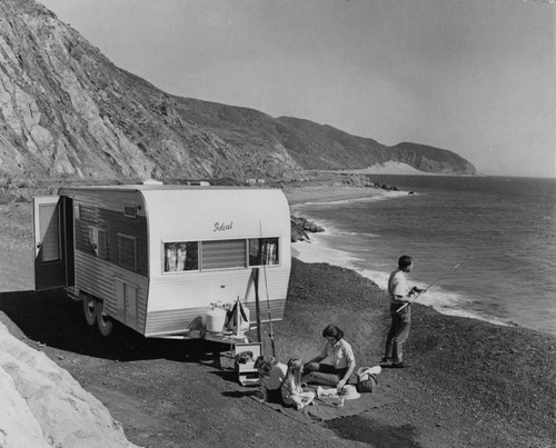 Trailer camping in Mexico