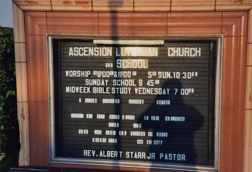 Ascension Lutheran Church marquee