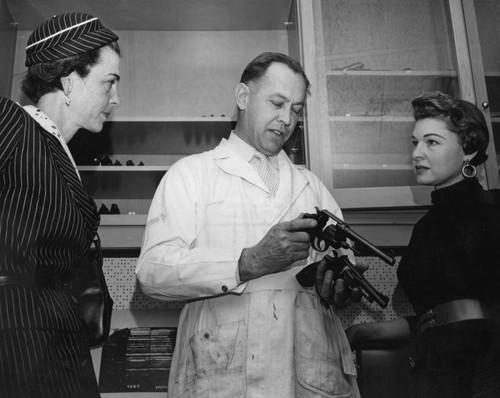 Viewing guns in LAPD Scientific Unit