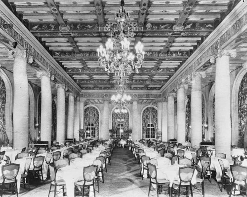 Interior of the dining room of the Biltmore Hotel