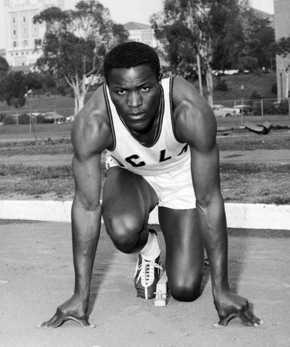 Track and field star, Rafer Johnson