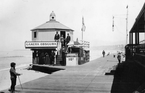 Camera obscura booth on the boardwalk