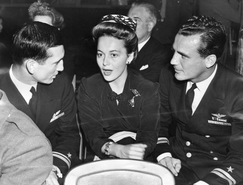 Olivia De Havilland at the Hollywood Canteen