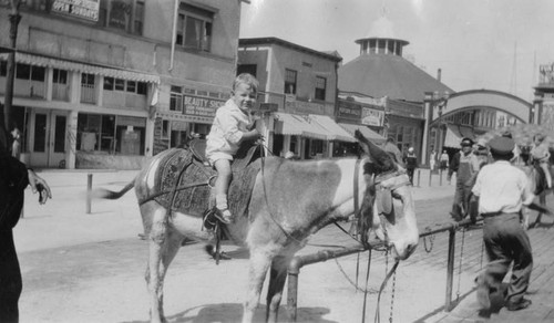 Child on burro