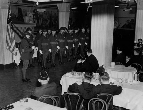 National Guardsmen drilling