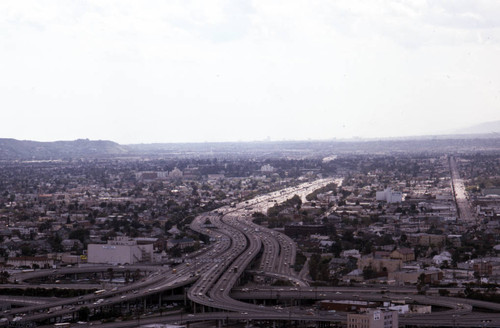 Harbor and Santa Monica freeways