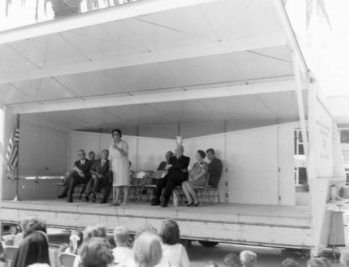 Councilwoman addresses crowd at dedication