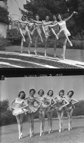 Young women ballet dancers, views 3-4