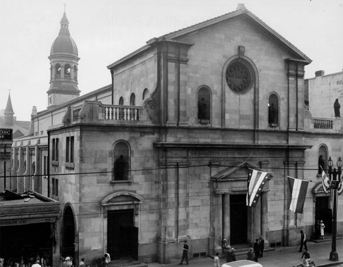 Front of Cathedral of St. Vibiana, Los Angeles