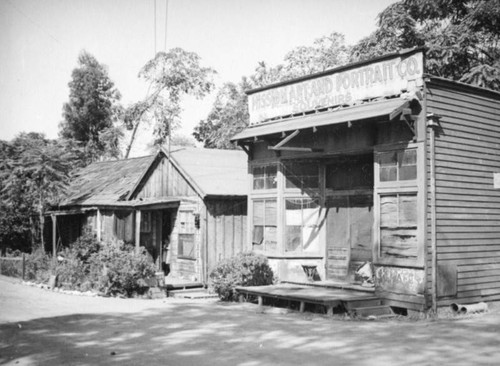 Two old wooden buildings