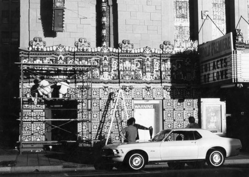 Mayan Theater exterior painting