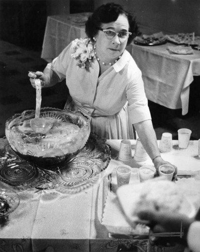 Dorothy Prendergast serves guests