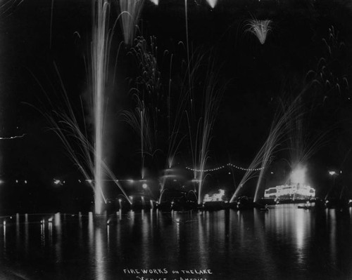 Fireworks on the lake