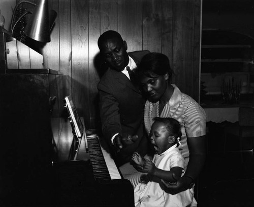 Unidentified African American family at home