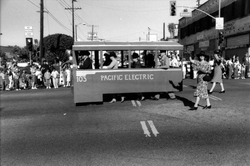 Pacific Electric float in Christmas Parade