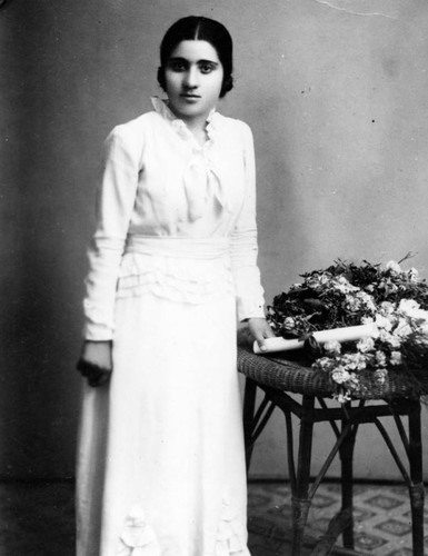 Armenian woman's graduation photo