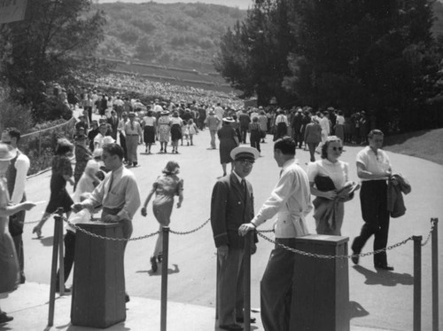 Taking tickets at the Hollywood Bowl