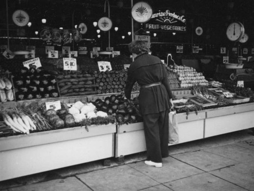 Shopping at a market