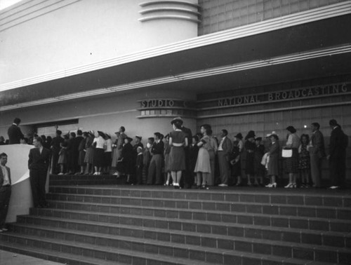 Waiting in line at NBC studios, Hollywood