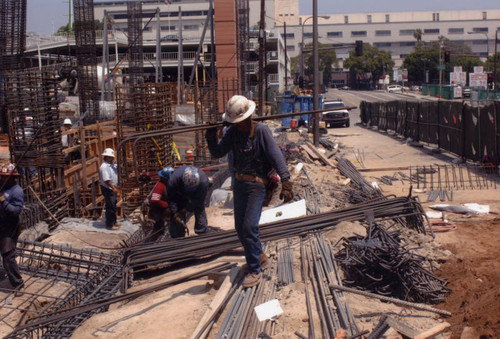 Colburn School construction workers