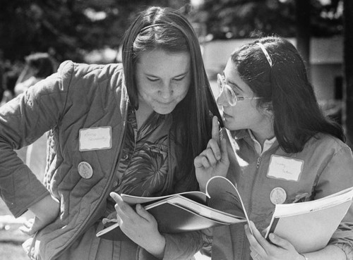 Students at math and science fair