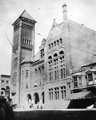 People on City Hall steps