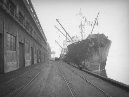 Yorkmar docked at L. A. Harbor