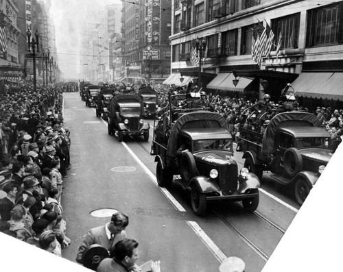 Symbols of the nation's armed might, Armistice day parade